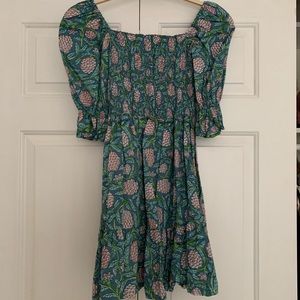 Perry Walker Collective Grace Smocked Mini Dress One Size